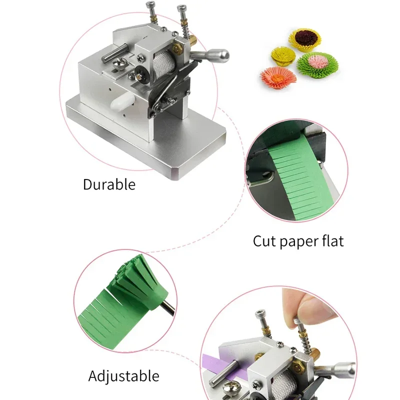DIY Manual Paper Quilling Machine Handmade Color Cutting Roll Flower Making Tools Art Tassel Machine for Creative Crafts
