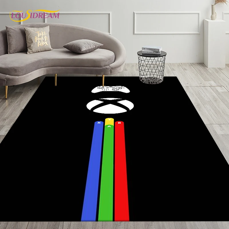 Alfombras creativas para juegos de Gamer Xbox, alfombras para sala de estar, dormitorio, juego decorativo para niños, alfombra antideslizante para