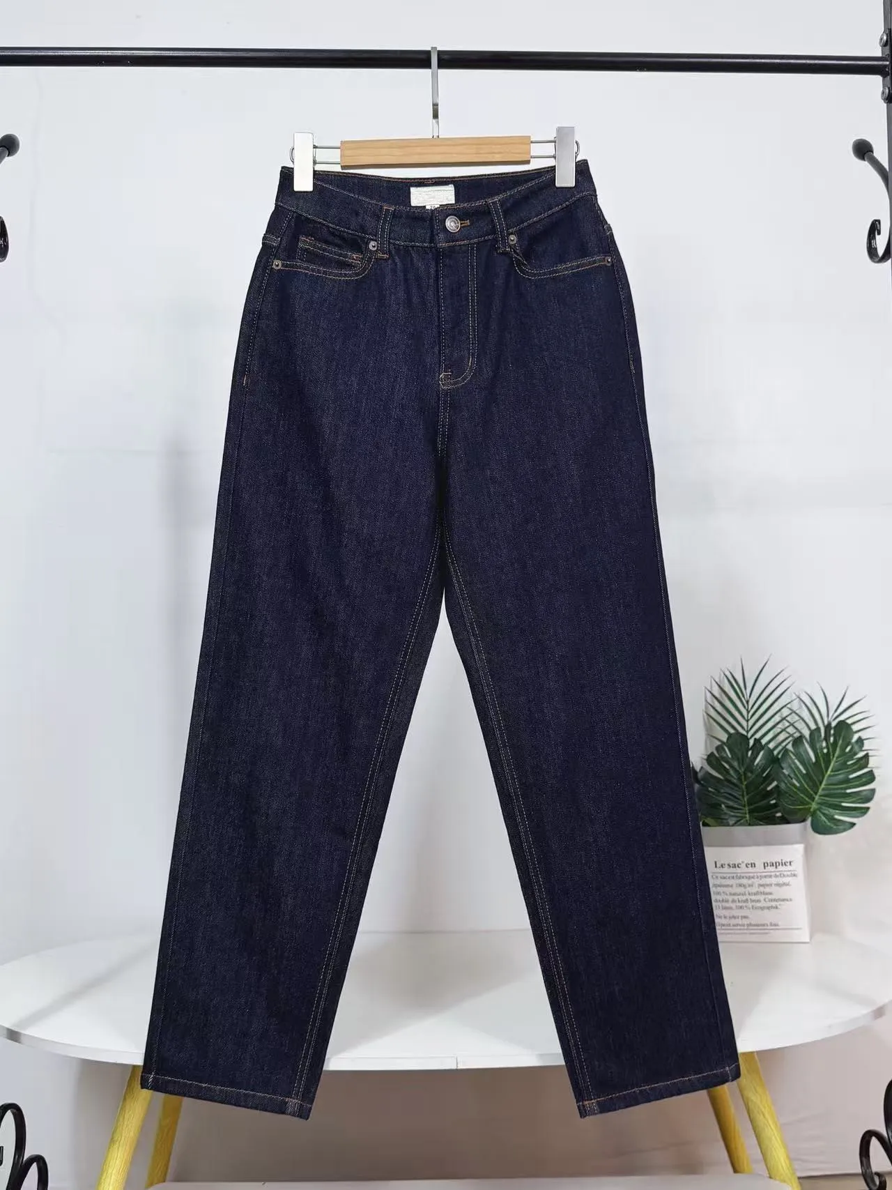 

Faionable Свободные женские джинсовые брюки с высокой талией, длинные брюки, привлекательные возрастные брюки для папы, осенние брюки для колледжа...