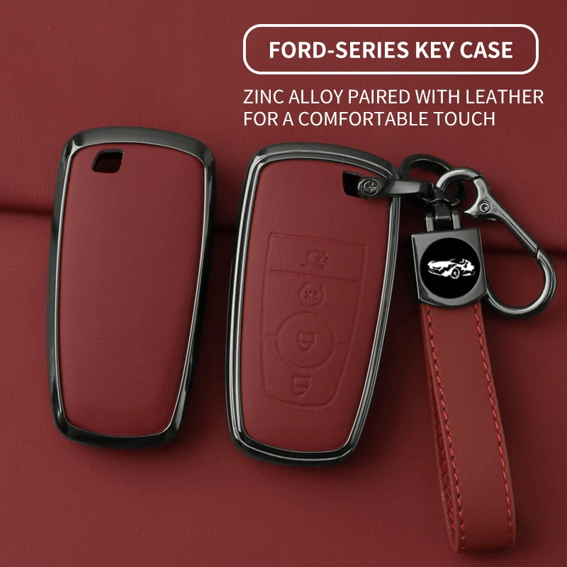 

Metal Car Key Case Cover For Ford Raptor F150 Explorer Mustang Fusion Escape F250 F350 F450 RAPTOR Decoration Supplies Keychain