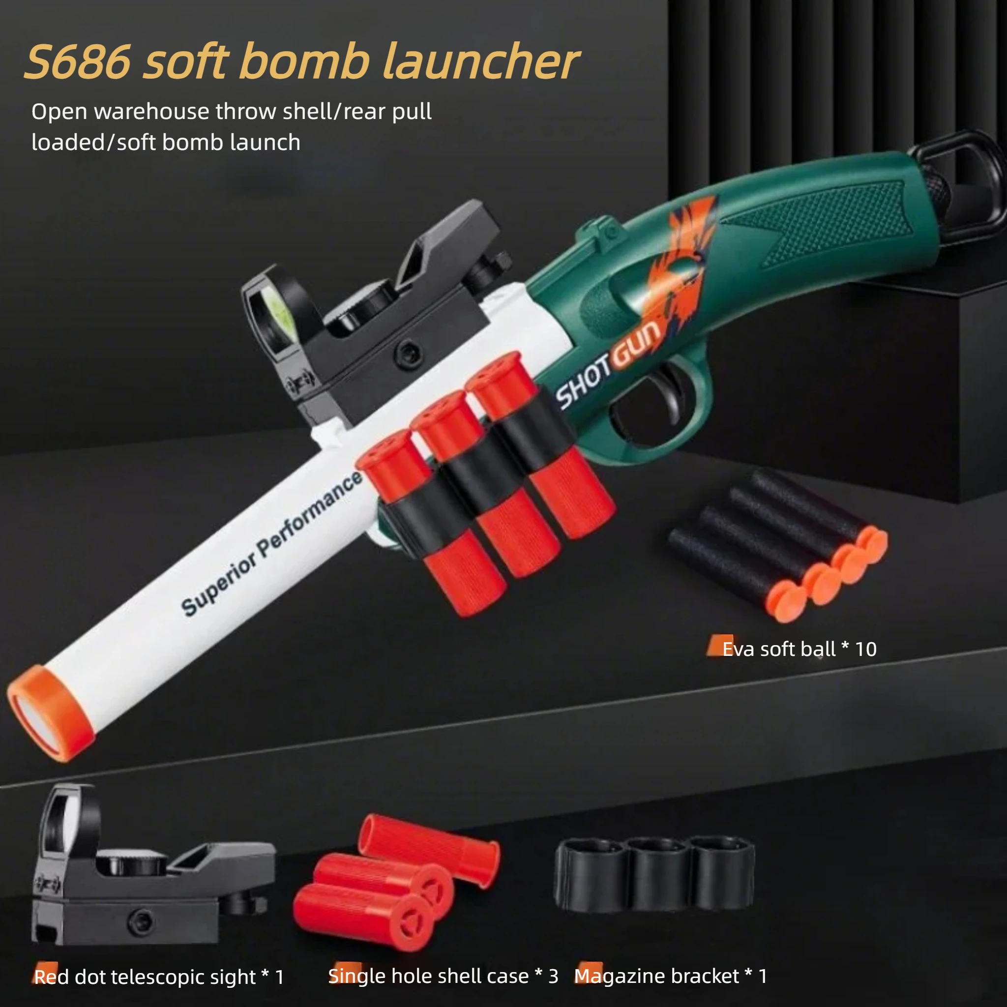 Pistole in sicurezza di pirata Eva Soft Bullet Gun Toy per l'azione Incredibile giocattolo Giocattoli da esterno Giochi all'aperto Giocattolo di liquidazione Sport