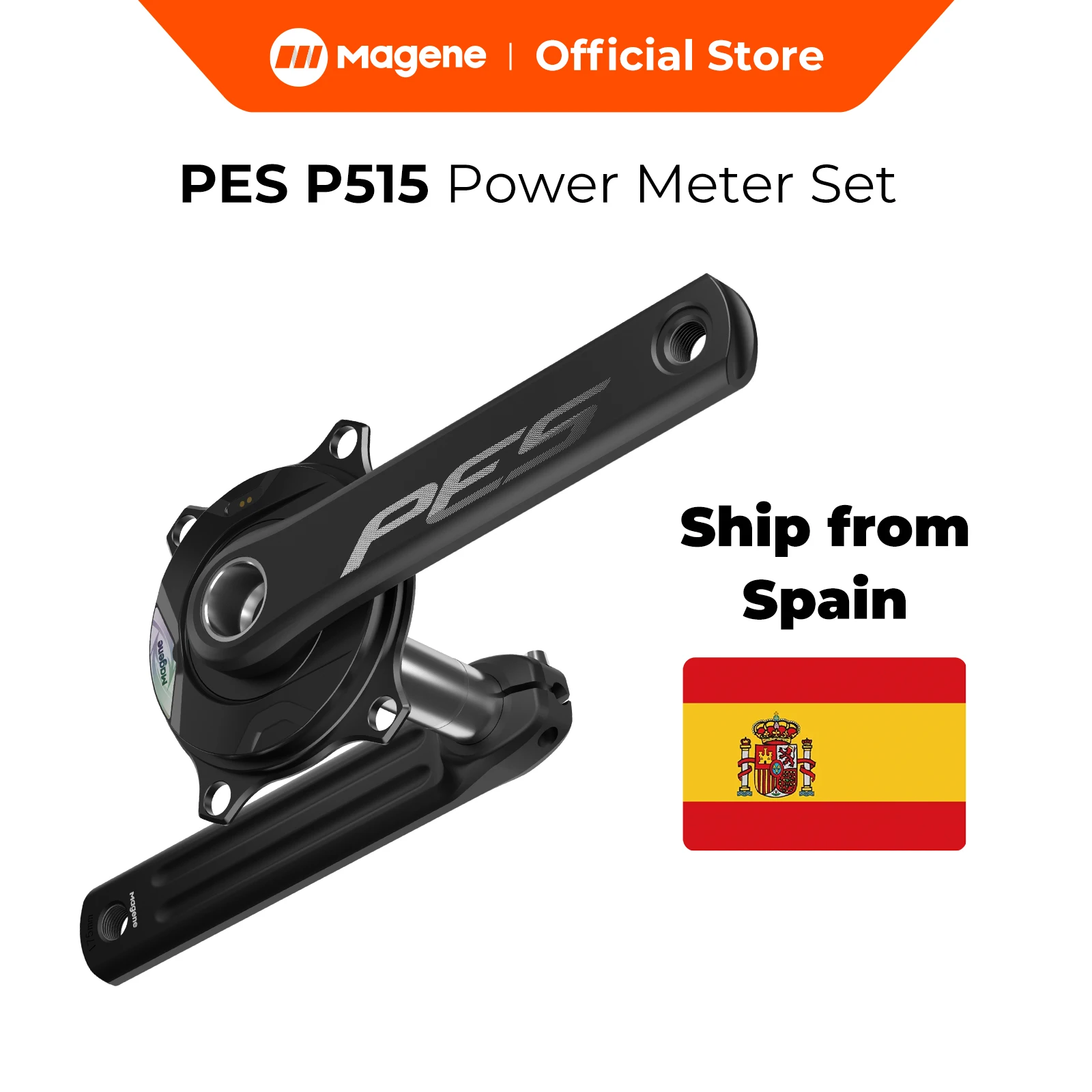 Juego de bielas Magene PES P515 medidor de potencia 110 BCD 4 pernos 24mm husillo de acero medidor de potencia de ciclismo plato para Shimano Sram
