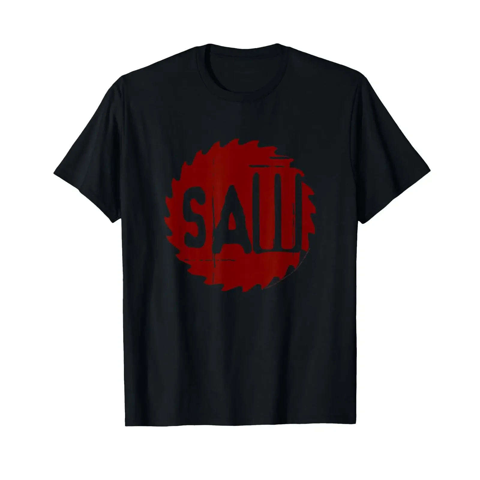Saw Red Blade Logo Horror Movie T Shirt vintage Washed Slightly Top For Everyday Wear Comfortable designer clothes Casual