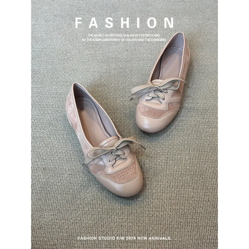 Lambskin Flat-bottomed Casual Shoes Women's Light Commuting Lazy Fashion Comfortable Versatile Outer Wear Soft Sole