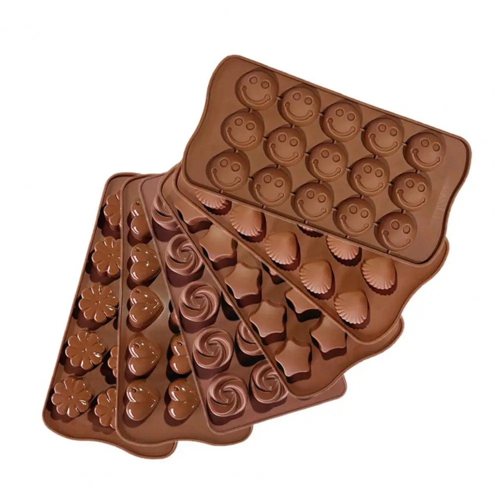 

1 Set Silicone Chocolate Mold,Heart Flower Shape,Heat Resistant Jelly Ice Soap Candy Molds for DIY Baking Kitchen Use