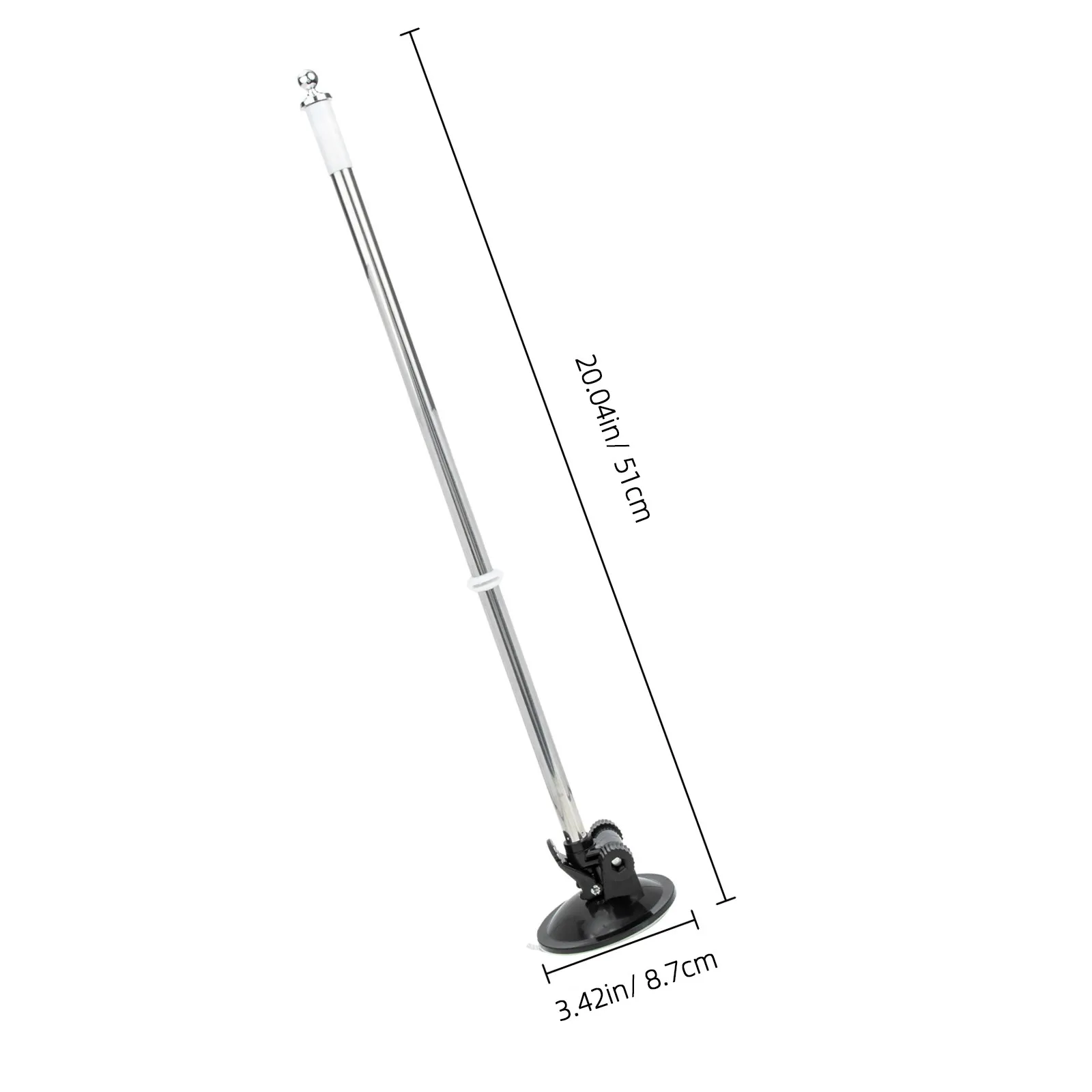 Car Flag Holders Rod Side Window Pole Display Suction Cup Mount Base Flagpole Support - view 4