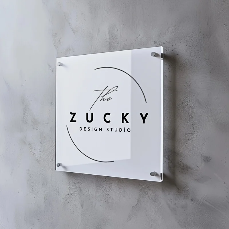 Personalized Business Wall Sign Custom Acrylic Logo Address Plaque for Office Salon Reception Storefront Cafe Restaurant Decor image 5