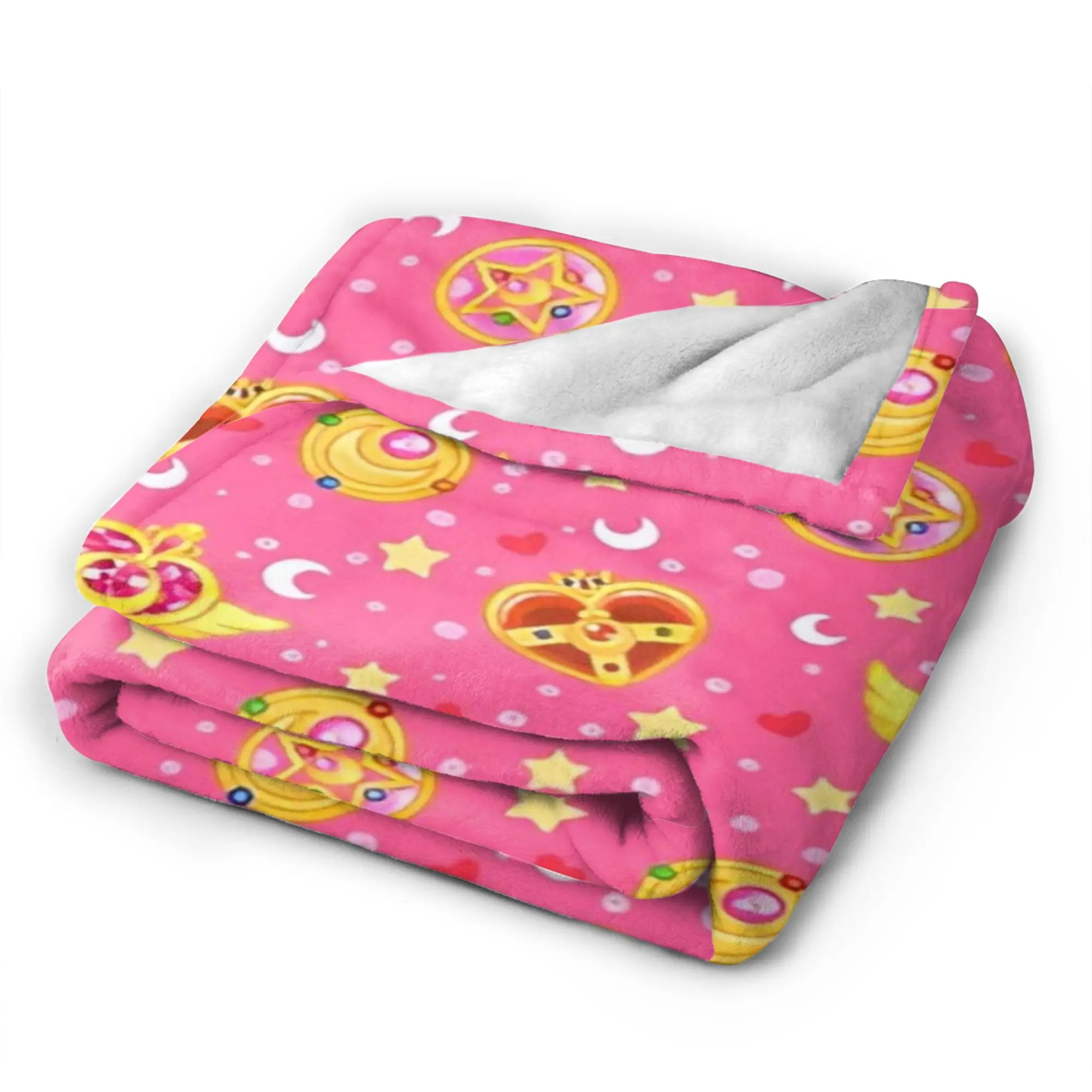 S-Sailor M-Moon Anime Kawaii Plush Blanket Children  Flannel Throw Blanket For Bedroom Warm Soft Custom Quality Bedspread