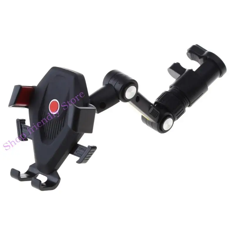 

594A 360° Car Rearview Mirror Seat-Hanging Clip Phone Holder Mount Vehicle GPS Holder