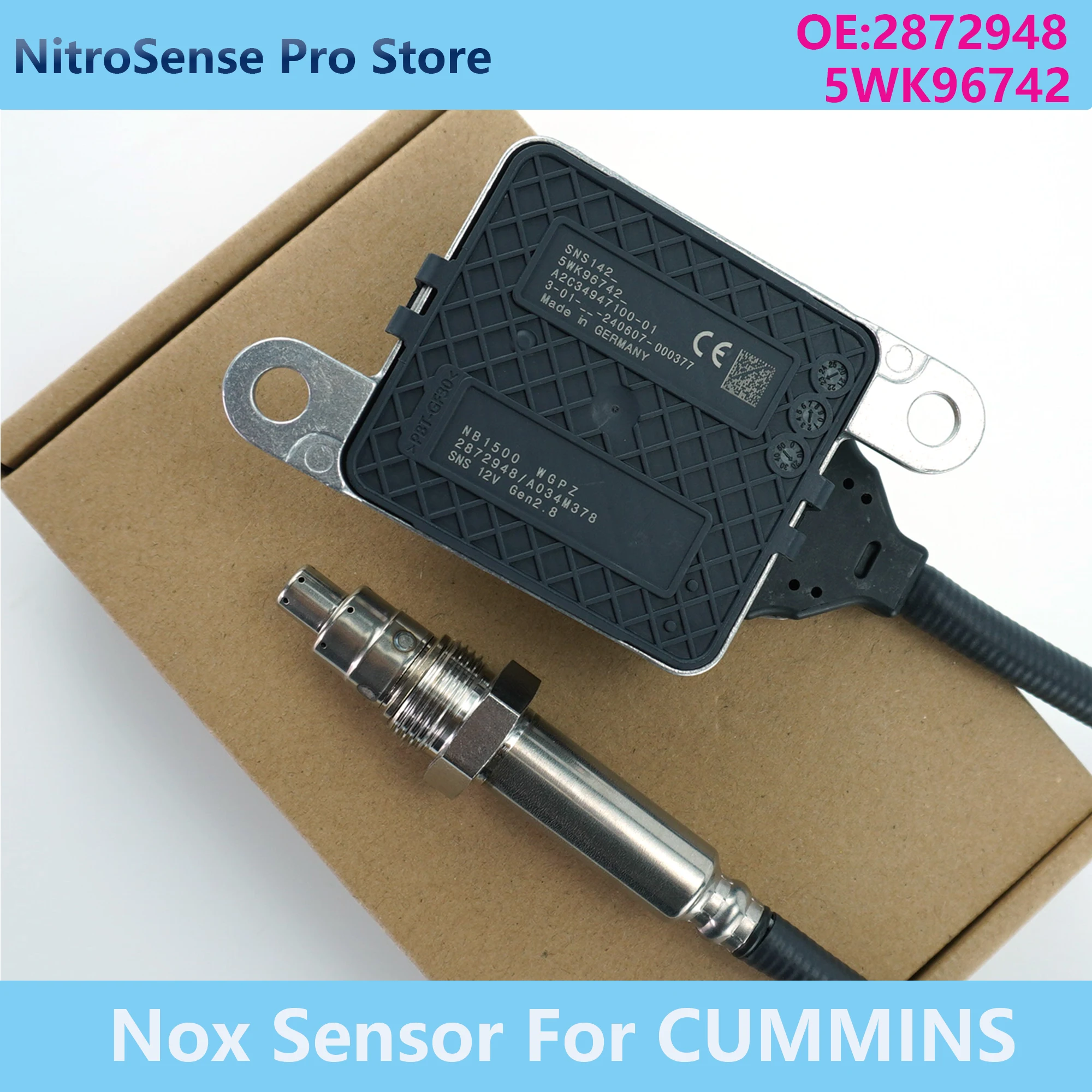 

2872948 5WK96742 5WK9 6742 New Nitrogen Oxide Sensor Nox Sensor For 2013-18 Dodge Ram 6.7L Diesel For Cummins
