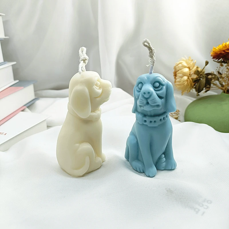 Cute Dog Sitting Beagle Candle Silicone Mold Resin Clay Plaster Table Decor DIY Handmade Craft 3D Animal Mould