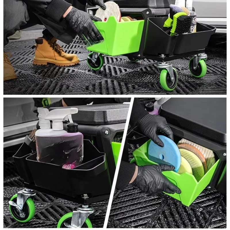 Car beauty tool stool fine washing construction stool brush car wash tool storage universal mobile lazy stool