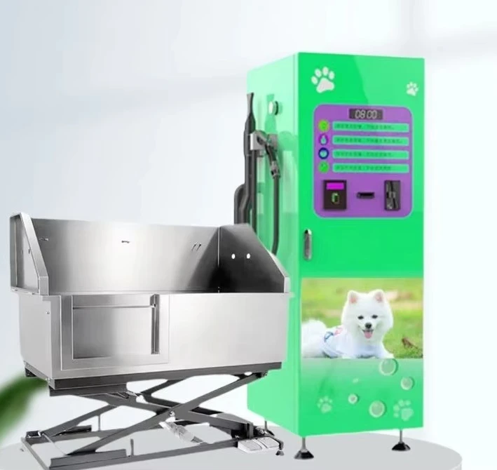 Commercial Stainless Steel Self Service Pet Washing Machine, 24H Unattended Unit with Automatic Cleaning Sterilization 25W
