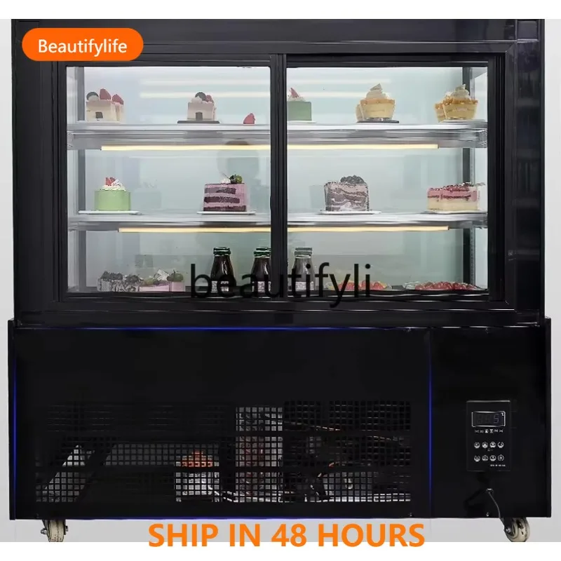 

Coffee Shop Bakery Bar Counter Embedded Dessert Pastry Refrigerated Display Cabinet Freezer H