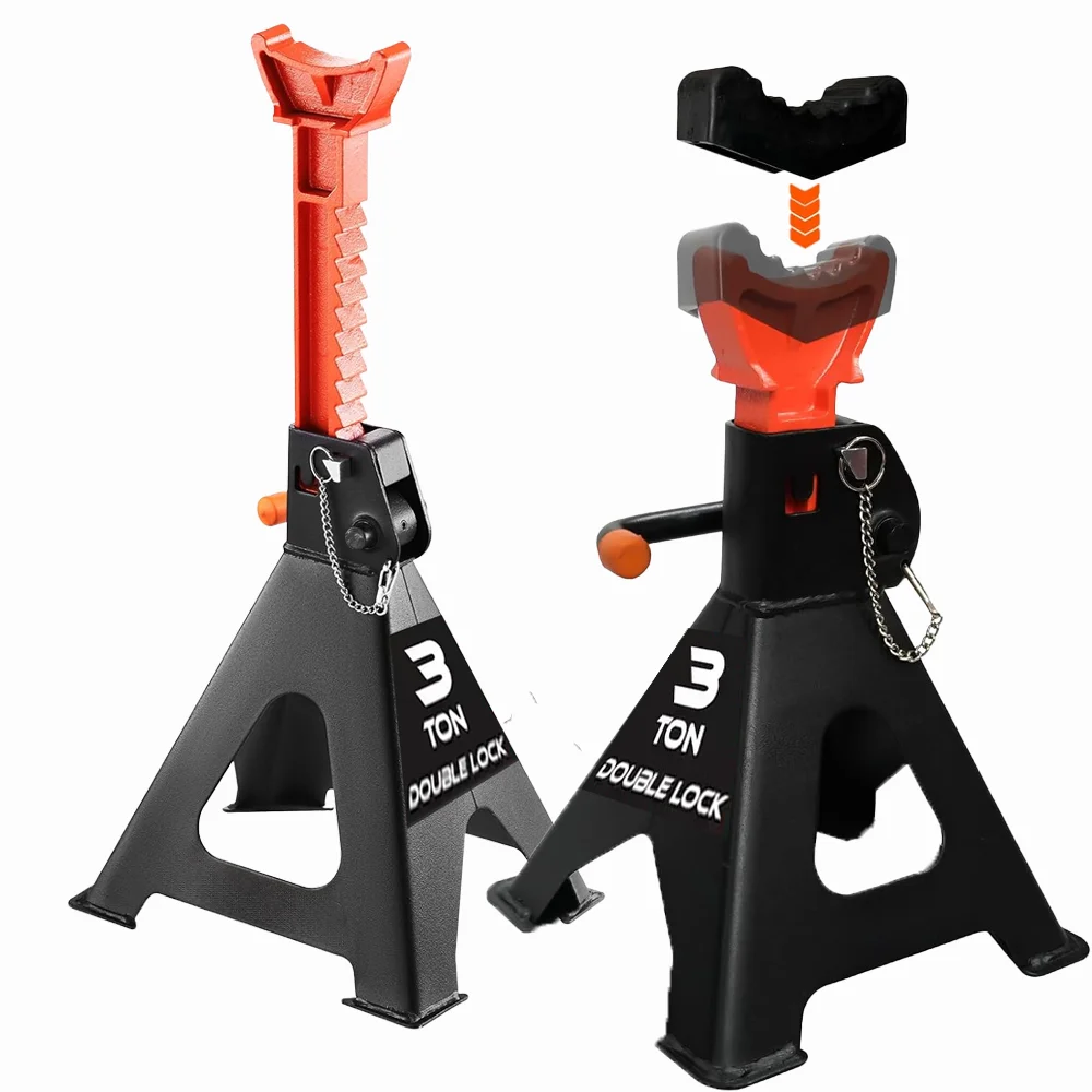 

3-тонные стальные подставки с двойным замком (6, 000 фунтов), 2 шт. в упаковке