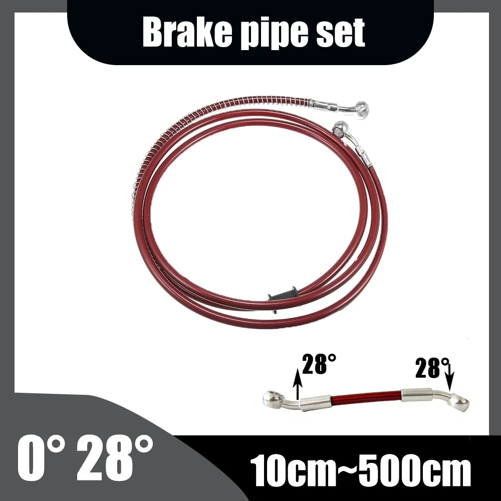 

10cm-500cm Motorcycle Dirt Bike Specificmulti Angle High-Temperature Resistant Brake Oil Pipe Braided Brake Hose Fuel Pipe Line