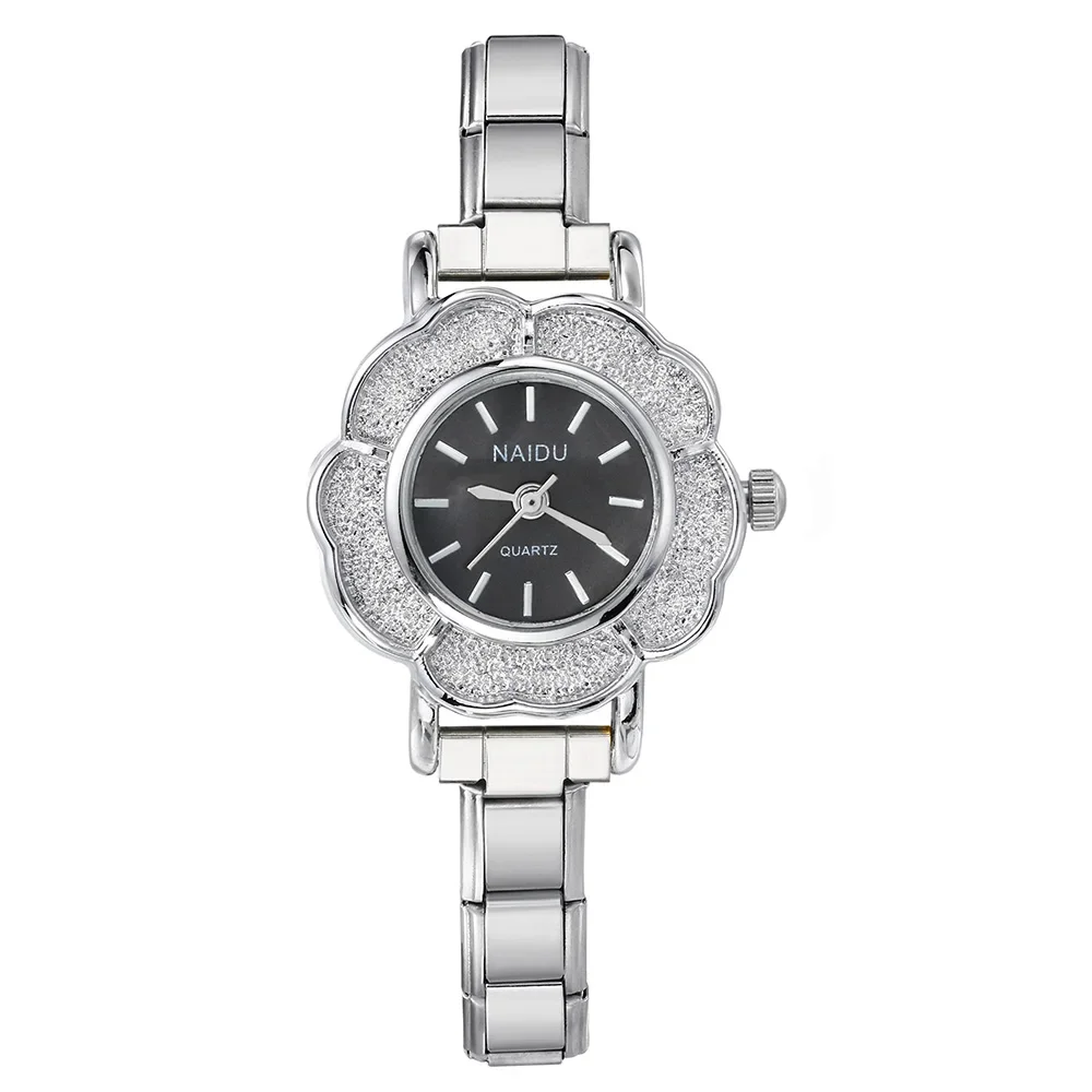 Women's Quartz Watches with Zirconia Flower Inlay Luxury Chic Design Stainless Steel Strap  Party Birthday Gift for Her​