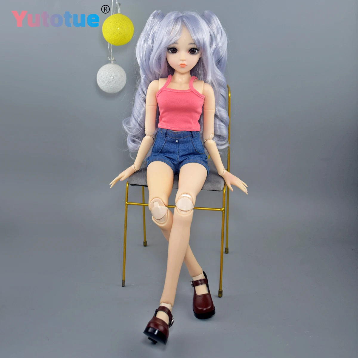 YUTOTUE 60cm Height Girl Doll Fashion Clothes Shoes Wig Set 1/3 BJD Doll Toy Kids Gift Lifelike