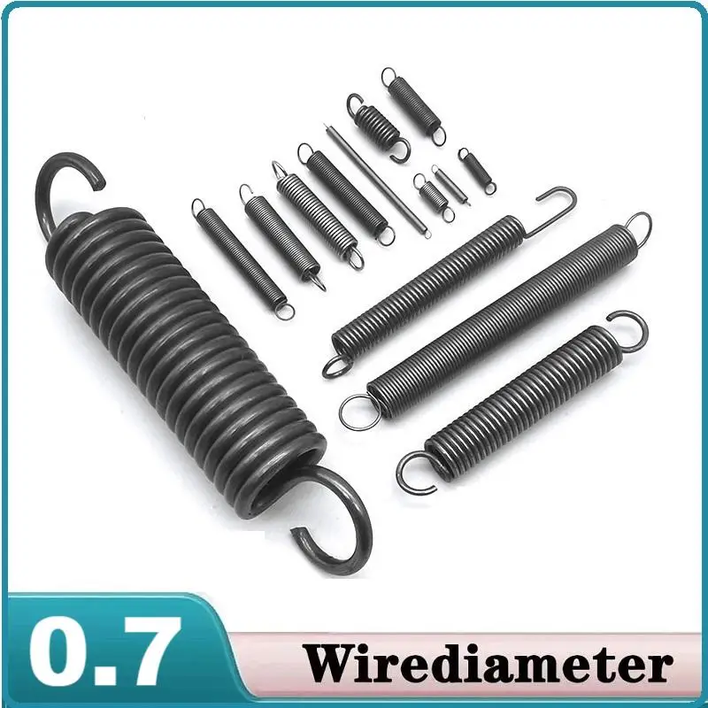 Spring steel tension spring,Small retractor spring with hook,Wire Dia0.7mm,Outer Dia5/6mm,Length20/25/30/25/40/45/50/60mm.