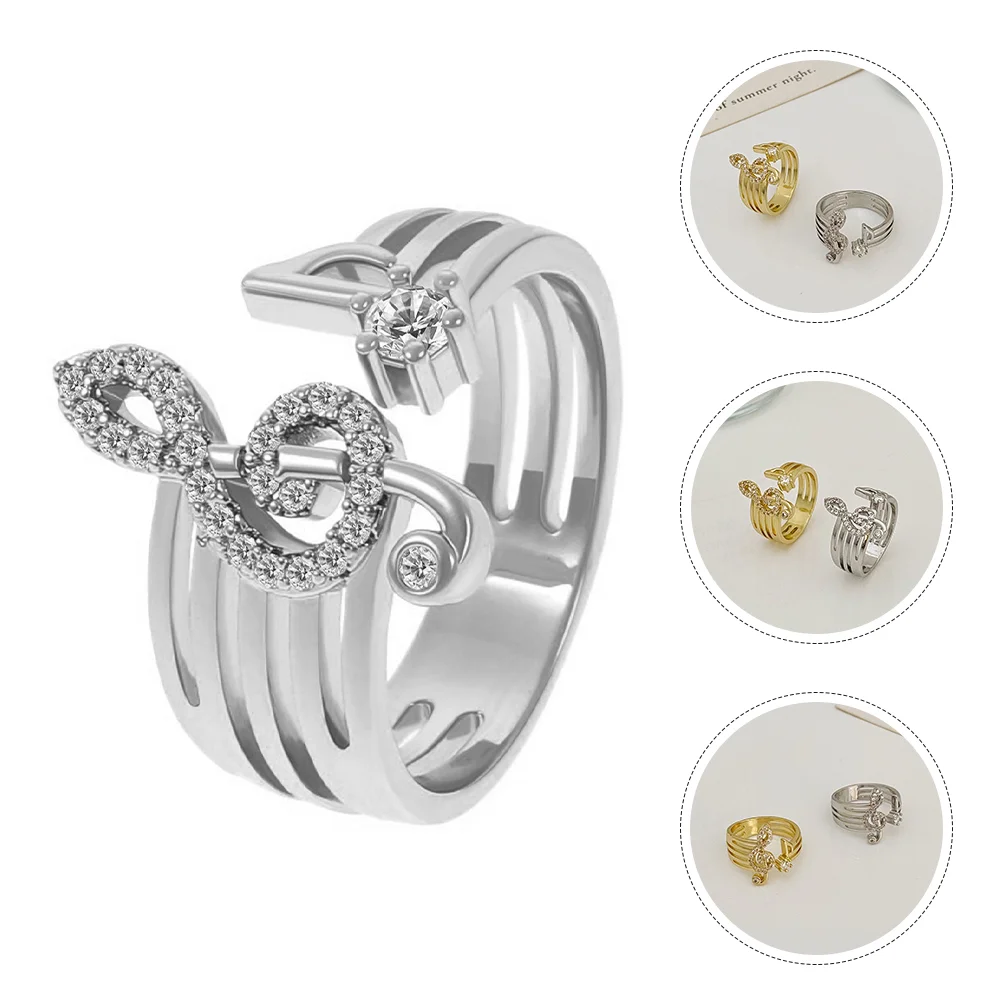 Musiknote, offen, dekorativ, Schmuck, Geschenke, verstellbare Ringe, Finger, Valentinstag