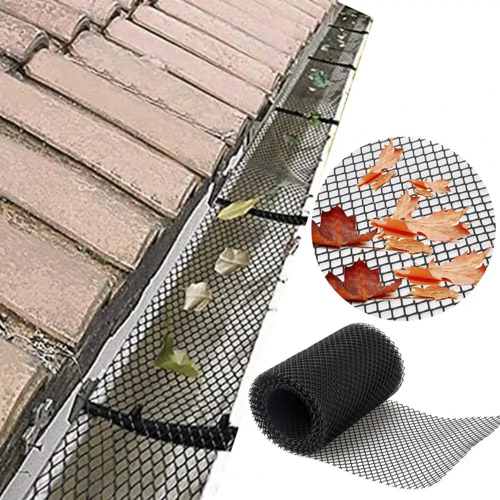 

1 Roll Protection Cover Practical Easy to Install Gutter Guard Cover Black Gutter Guard