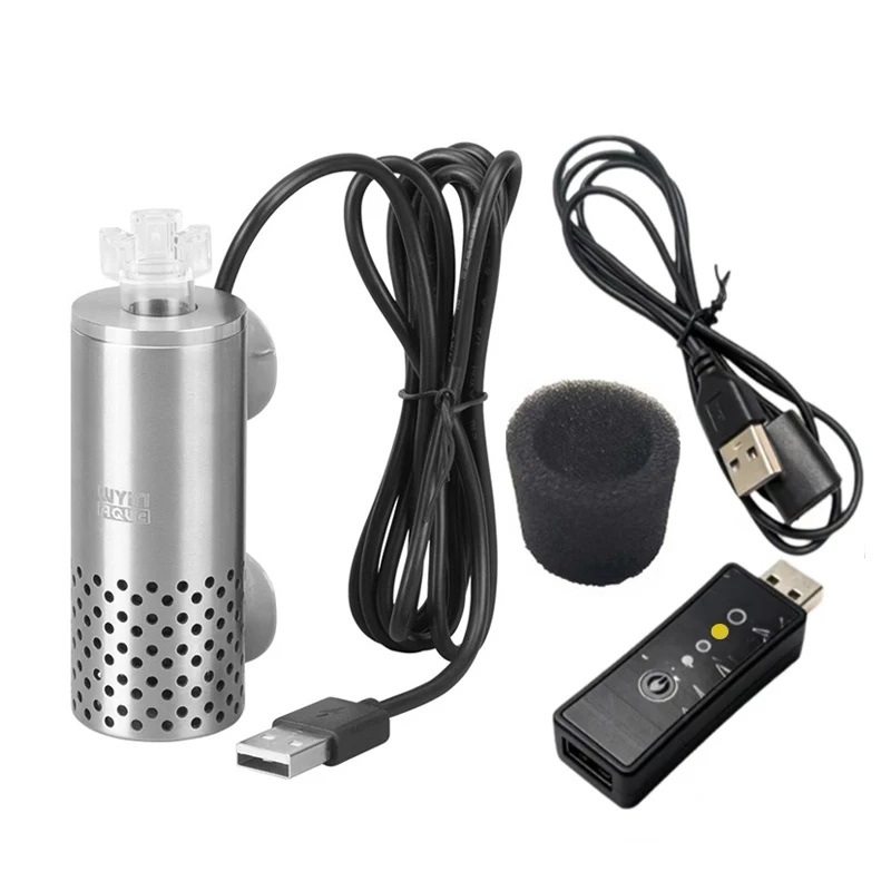

Aquarium electric oil removal film fish tank stainless steel USB filter self-priming floating head oil film processor