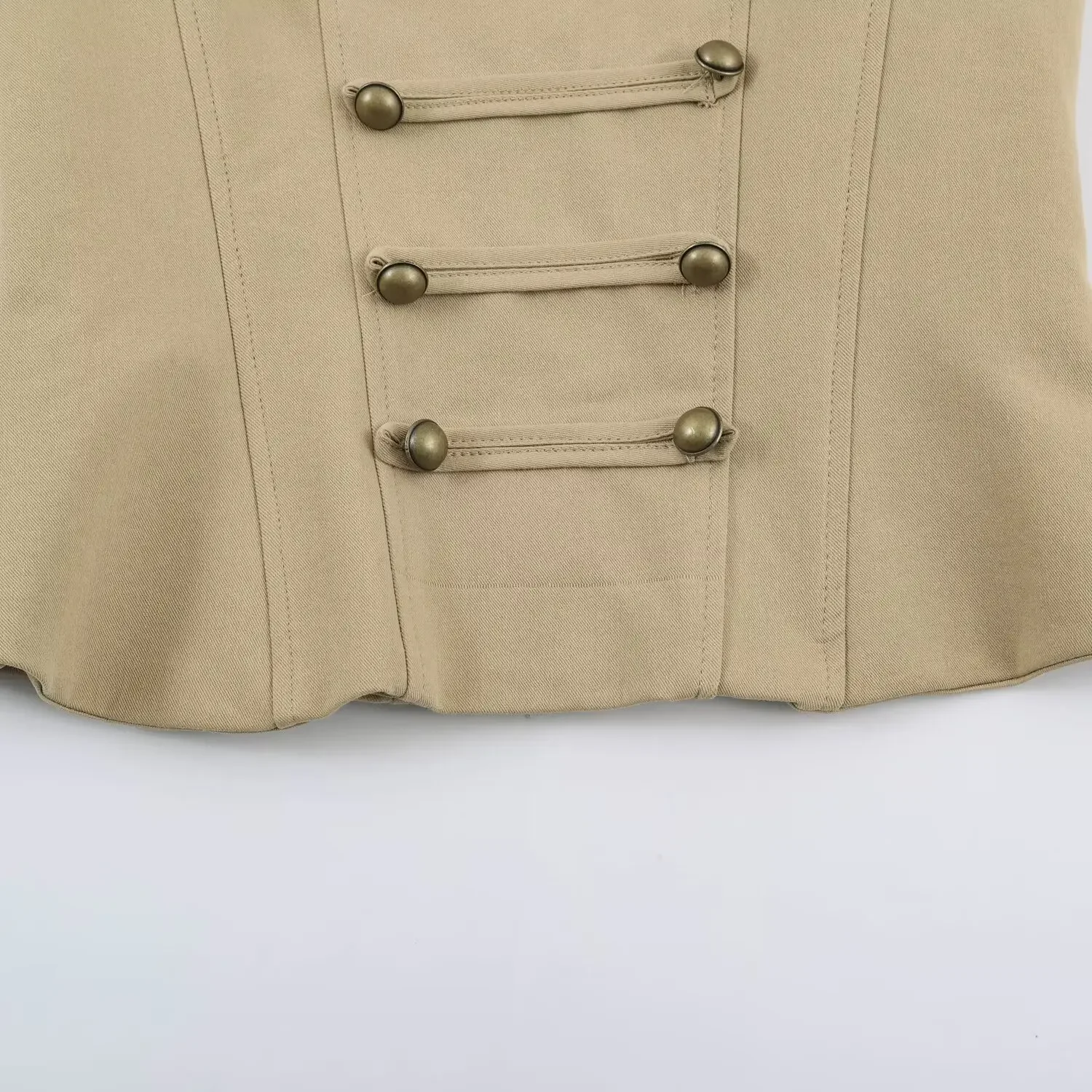 KONDALA Damen Sexy Schickes Korsett-Top mit Vintage-Knöpfen, Schlanke Weste, Neu 2026, Sommer-Trend, Street-Style Party-Trägerweste – Detail 8