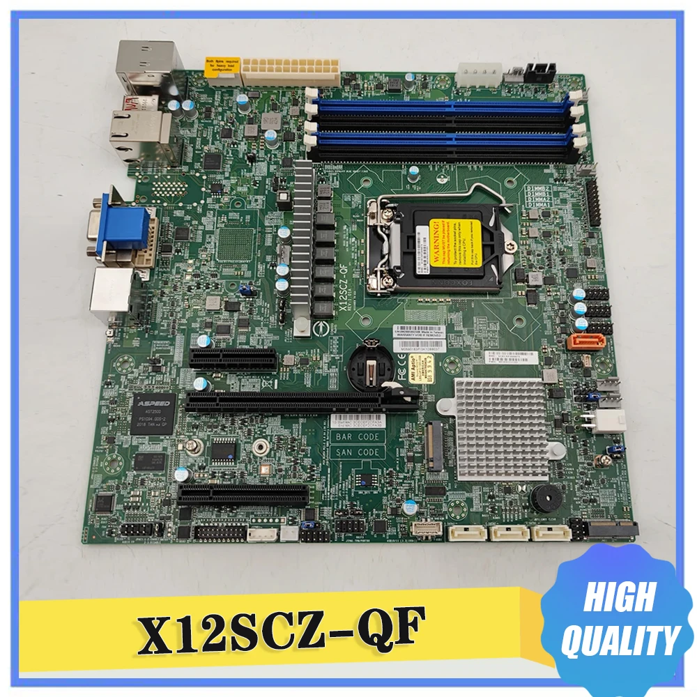Workstation Motherboard Q470 Chipset 10th Generation Core i9/i7/i5/i3 LGA-1200 DDR4 SATA3RECC X12SCZ-QF