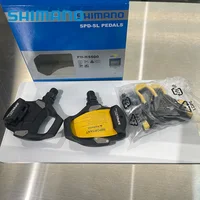 Pedales Shimano PD-RS500 R550 R8000 R9100 Originales Shimano SPD con Calas SM-SH11, Pedales de Bicicleta con Sistema de Bloqueo