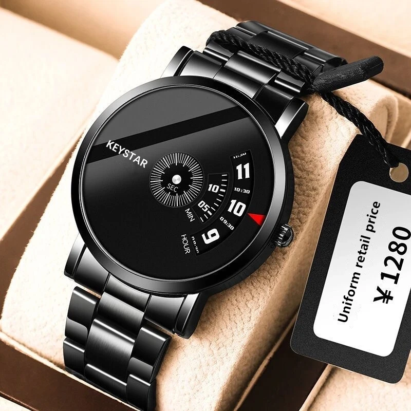 UTHAI Watch For Men Light Luxury Quality Stainless Steel Korean Edition Student Waterproof Trend Male Fashion Quartz Clock Watch