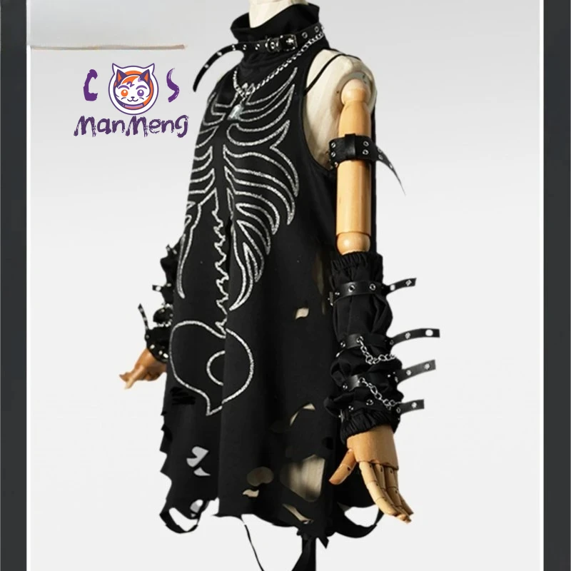 

Anime Game VSPO Yano Kuromu Cosplay Costume Halloween Outfit Night Kuromu Dark Gothic Y2K Spicy Girl Sexy Rock Subculture Party
