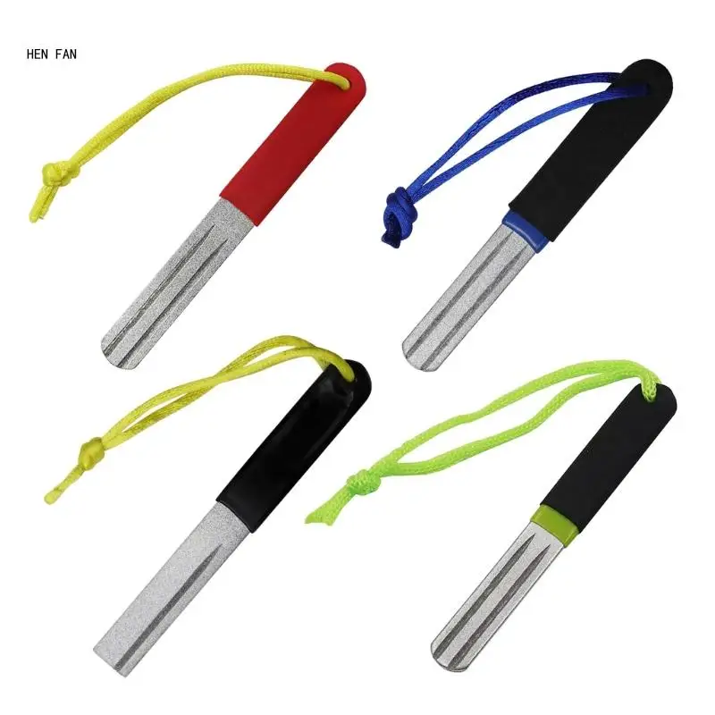 

2pcs Double Sided Fishing Hook Grinding Stone Portable Grinding Tool Hooks Sharpening File for Outdoor Fishing Durable M89D