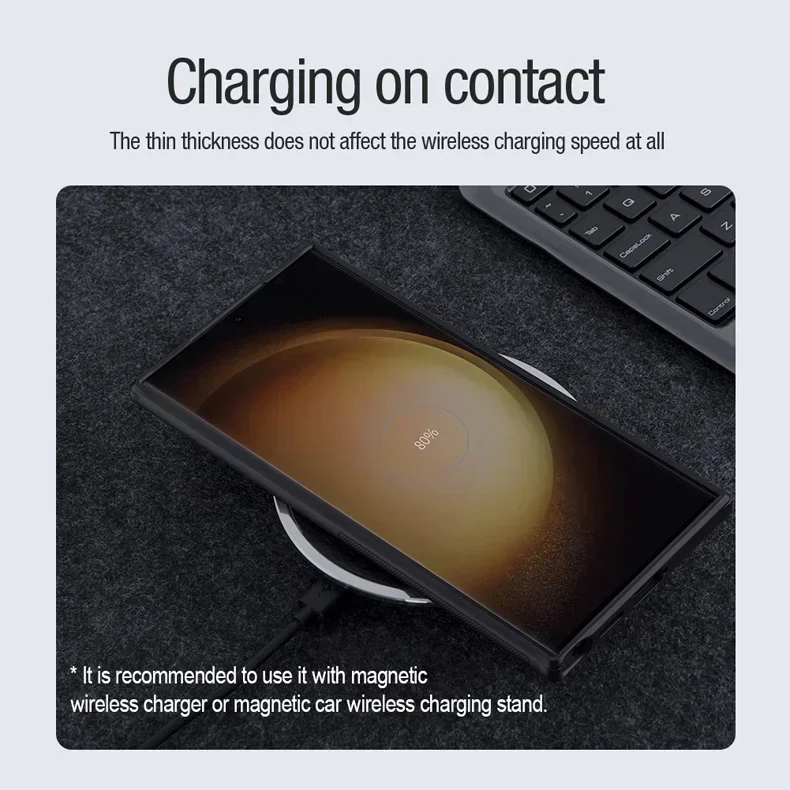 Nillkin Magnetic Case for Samsung Galaxy S24, S24 Plus, S24 Ultra, PC+TPU Cover, Salient Point Surface, Precise Function Holes