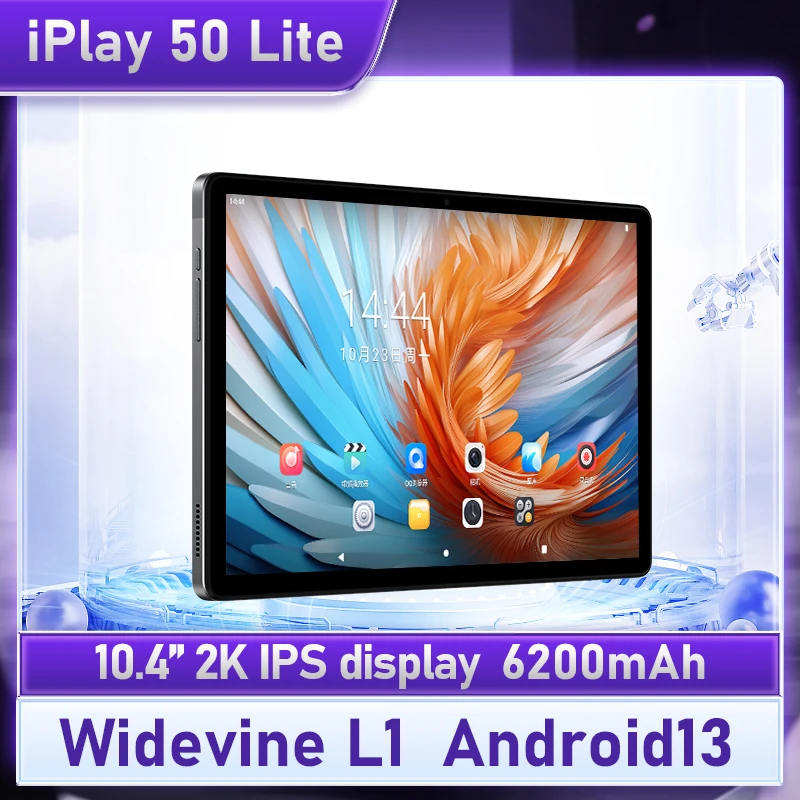 Alldocube iPlay 50 라이트 태블릿, 10.4 인치, 2K 스크린, 안드로이드 13, 4GB RAM, 128GB ROM, 옥타코어 CPU, 듀얼 박스 스피커, iPlay50 라이트