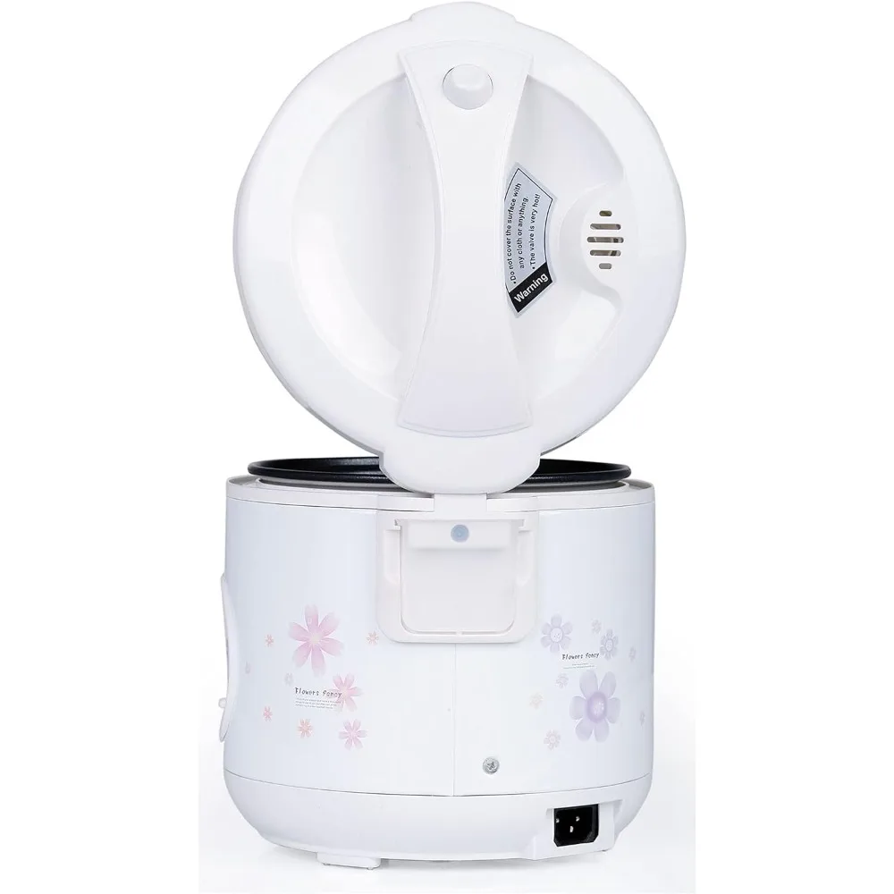 Automatic Rice Cooker & Food Steamer, 10 Cups Uncooked, 700W Convenient Detachable Cord, Cook & Keep Warm Features, White