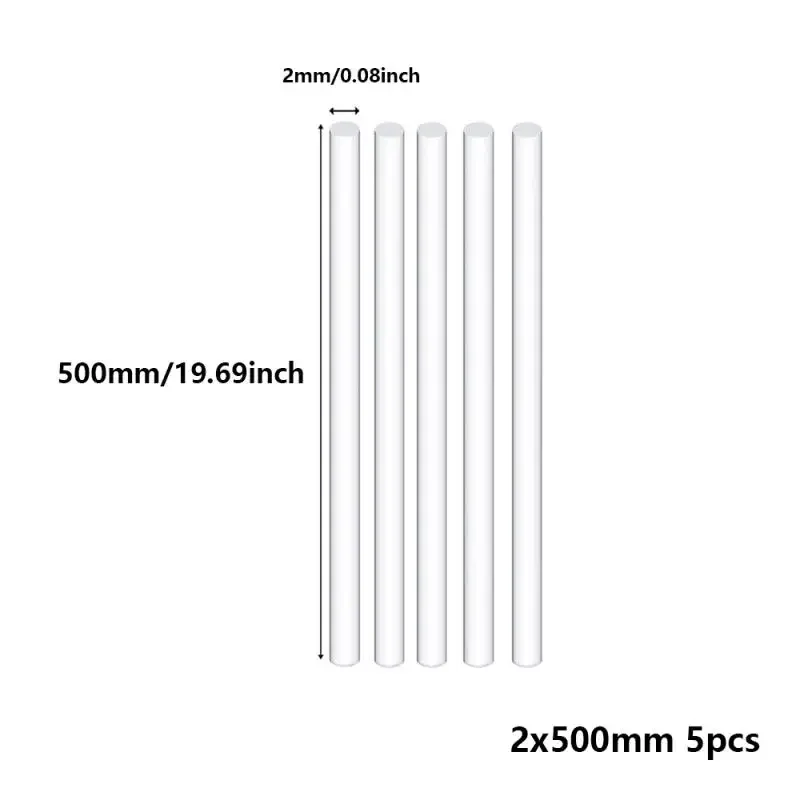 500mm Clear Acrylic Round Rod 2/3/4/5/6/8/10/12/14mm Round Acrylic Round Bars DIY Building Model Material Accessories