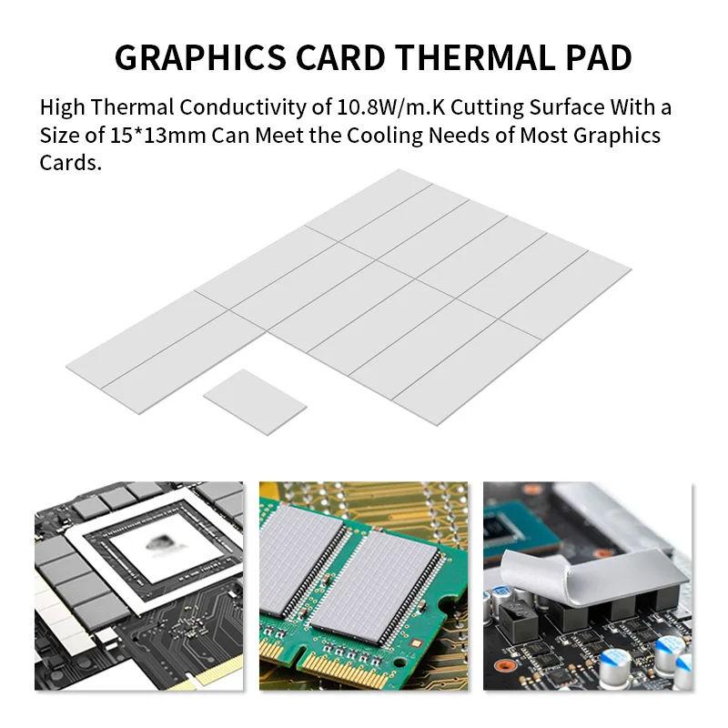 M.2 SSD coussin thermique 10.8 W/mk CPU carte graphique dissipateur thermique carte mère Dissipation thermique tampon en Silicone 70*22mm pour SSD