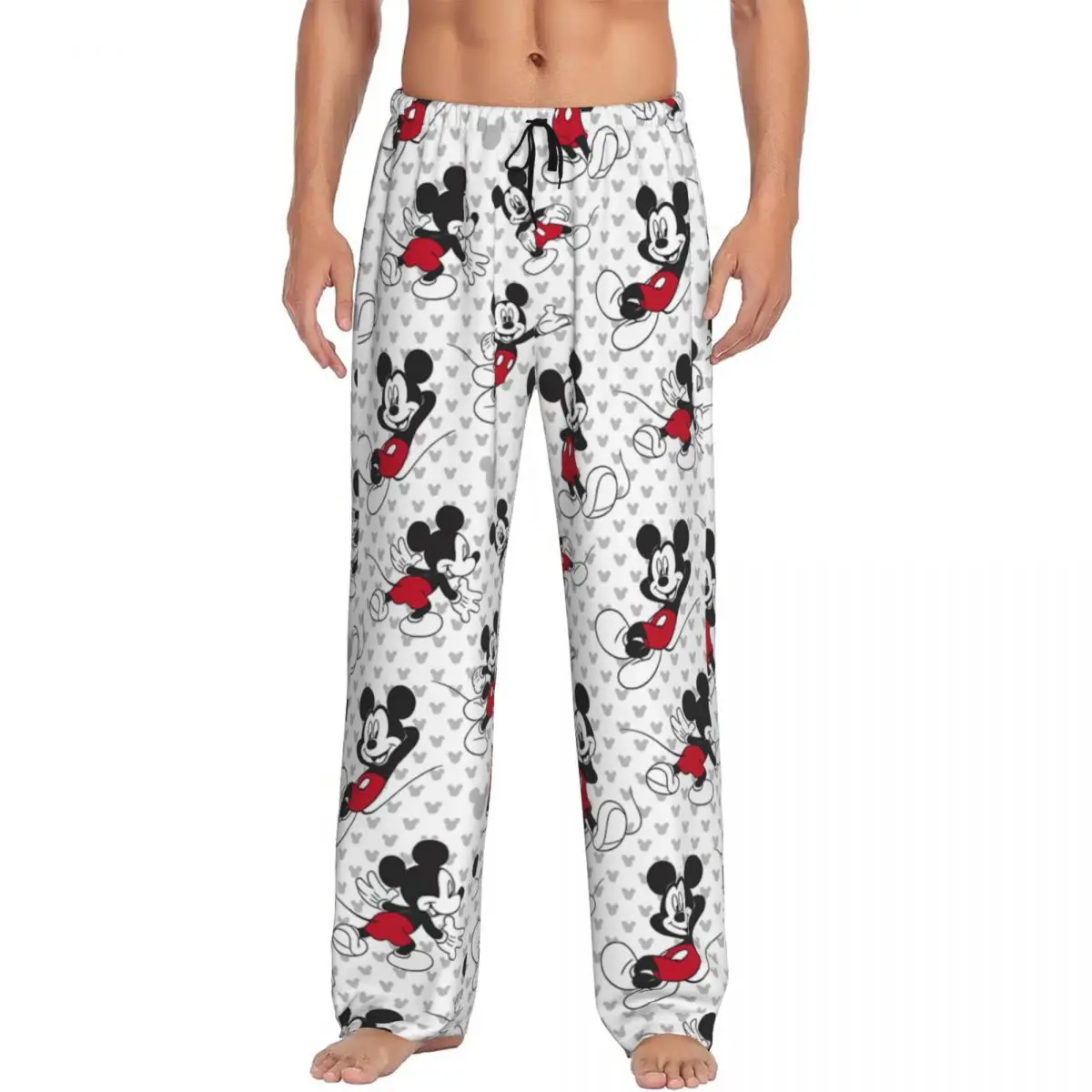 Custom Print Men's Cartoon Anime Tv Mickey Mouse Pajama Pants Sleepwear Sleep Lounge Bottoms with Pockets