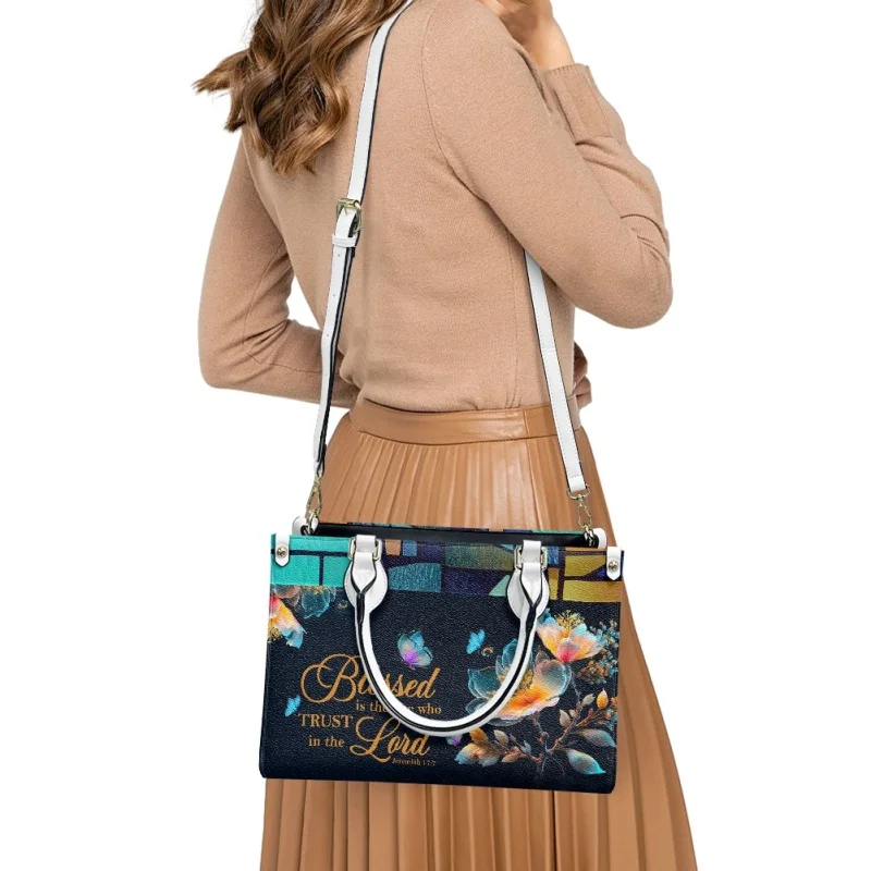 Bolsas TOTE personalizadas para mulheres, abençoado é aquele que confia no Senhor Jeremias, bolsas de grife de venda quente, 177 presentes