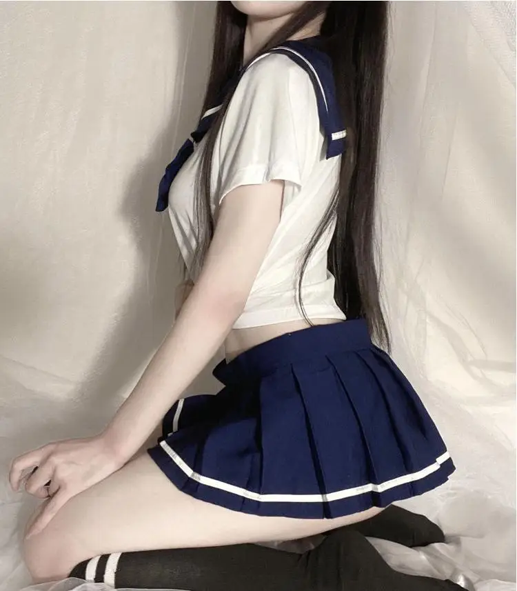 Nueva lencería Sexy, ropa de mujer, uniforme JK puro, perspectiva, lencería Sexy, uniforme JK, Falda plisada caliente, conjunto de juego de rol
