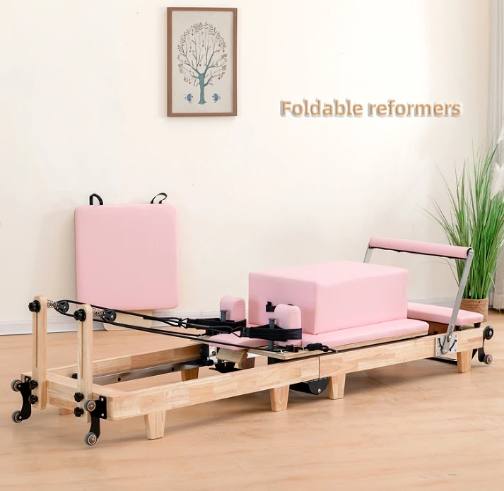 Hot selling foldable oak Pilates bed pilates reformers machine foldable pilates equipment view 6