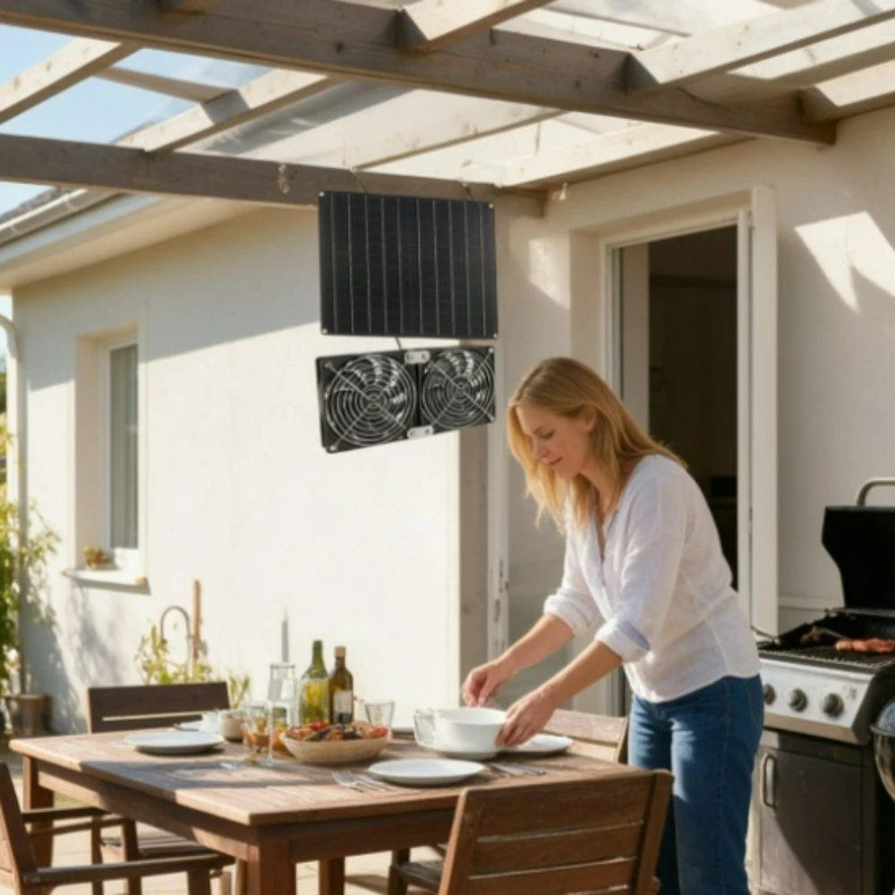 outdoor-solar-cooling-dual-exhaust-vent-fan-20w-solar-panel-low-noise-big-air-volume-for-chicken-coop-dog-kennel-greenhouse-shed