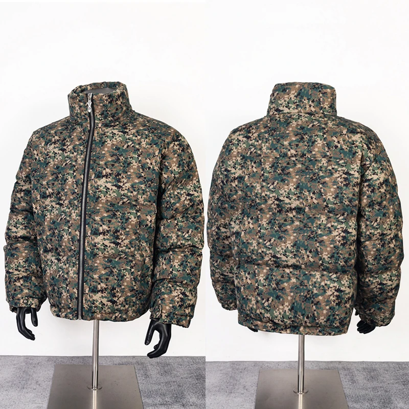 

Fashionable Camouflage THUG CLUB Cotton-padded Jacket Thickened Outerwear High Quality Star Moon Pattern Thug Club Jackets Coat