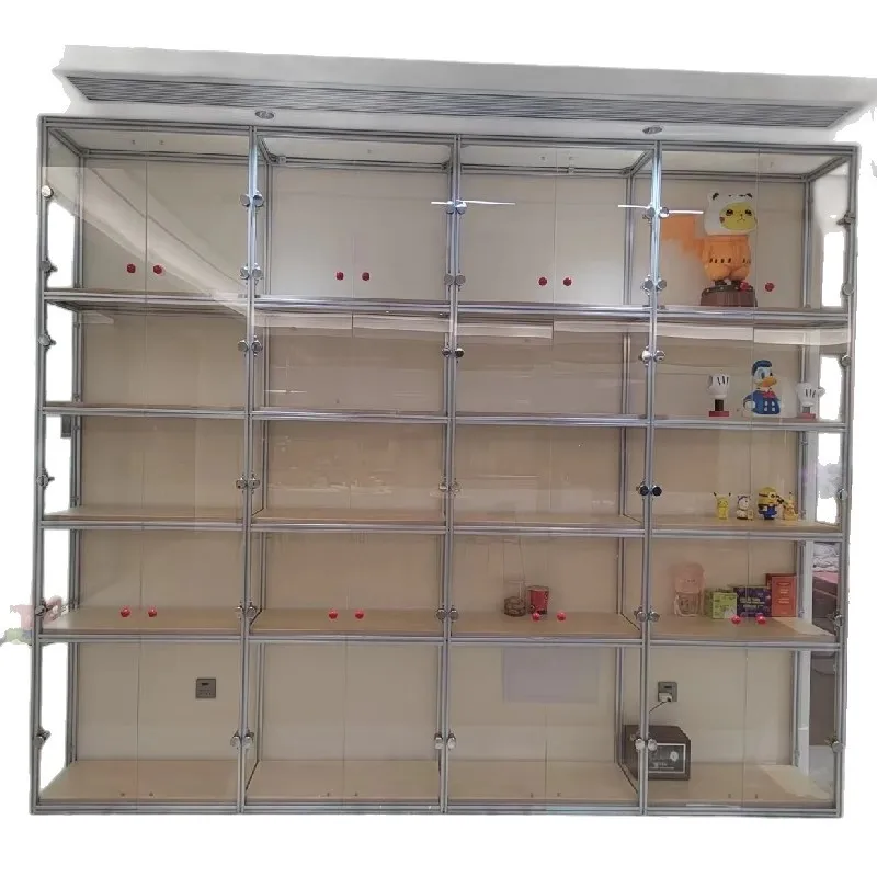 

Medieval multi-layer cabinet living room birch aluminum profile household rack