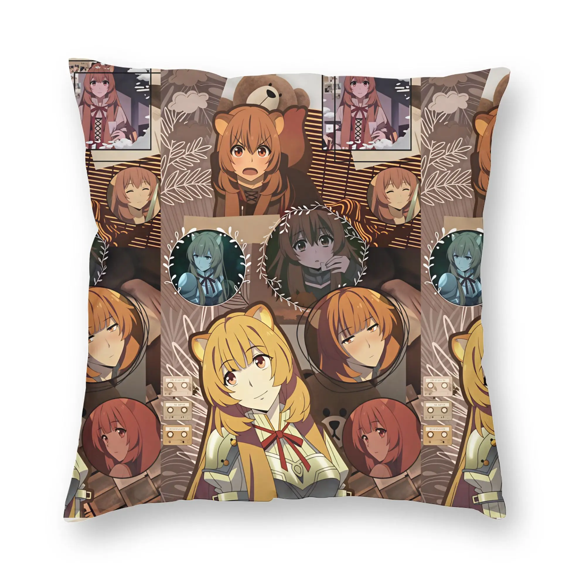 Raphtalia S-Shield Hero TRotSH Pillow Case  Comfy Pillow Cover For Living Room Sofa Retro Trendy Pillowcases