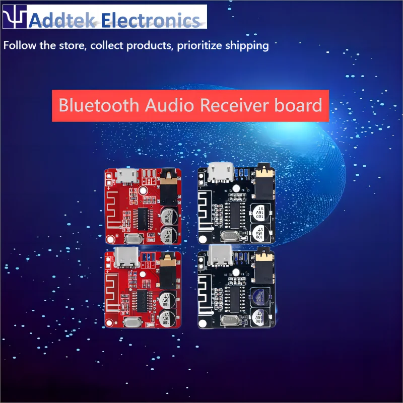 DIY Bluetooth Audio Receiver board 4.1 5.0 Lossless Car Audio Decoder Board Wireless Stereo Music Module 3.7-5V DIY board