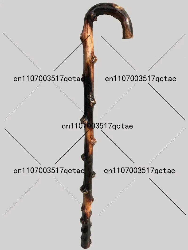 Boutique vine climbing stick the elderly cane retro solid wood integrated single stick non-slip sturdy crutches