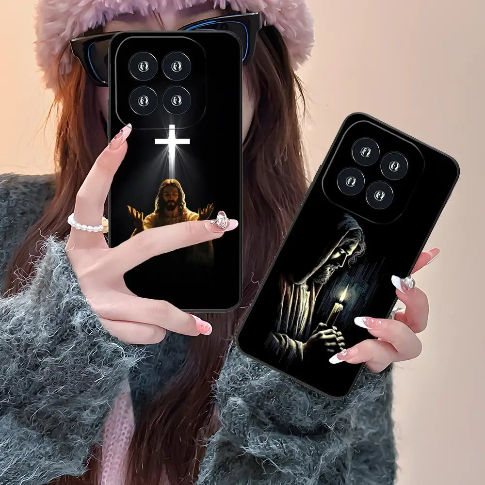 

Jesus Christ Mobile Cell Phone Case for Xiaomi 15 14 13 12 Mi 11 T Ultra Lite Pro S X 5G Colour Printing Cover Pretty Luxury