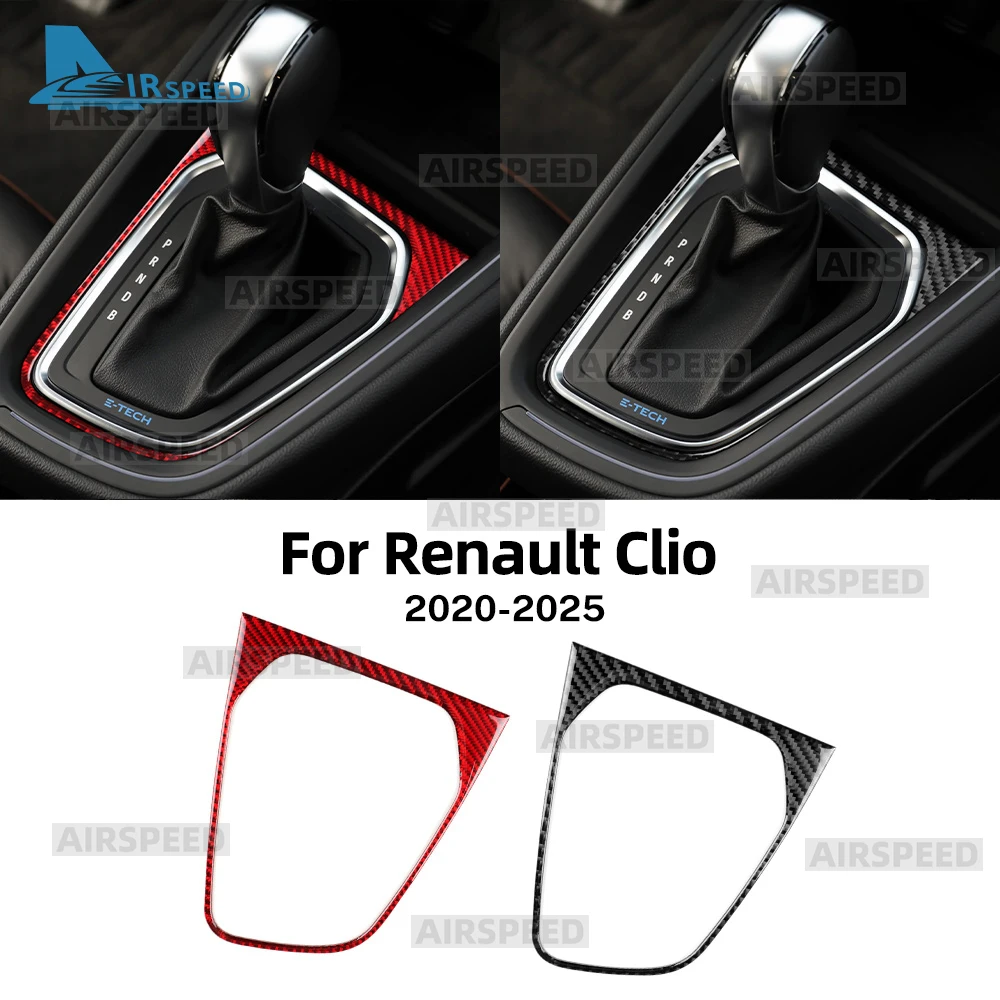 

Real Soft Carbon Fiber Sticker For Renault Clio 5 MK5 2020 2021 2022 2023 2024 2025 LHD RHD Car Gear Shift Frame Interior Trim