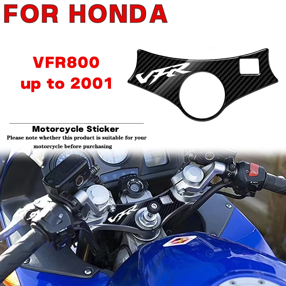 

For HONDA VFR800 up to 2001 Motorcycle sticker Carbon fiber appearance decal Upper Triple Yoke Defender